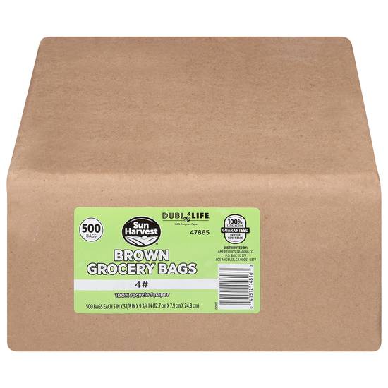 Sun Harvest Earth Friendly No.4 Brown Grocery Bags (500 ct)
