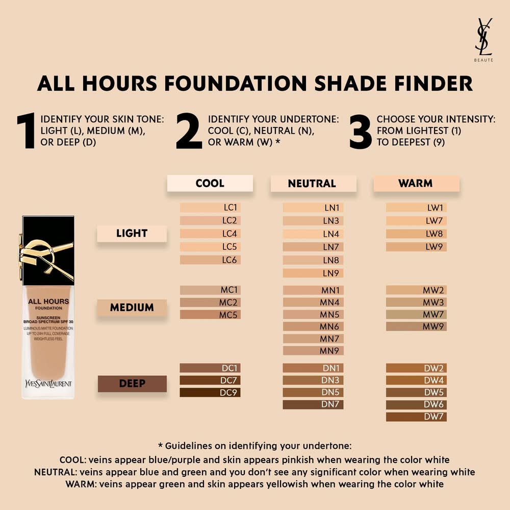Yves Saint Laurent All Hours Luminous Natural Matte Foundation