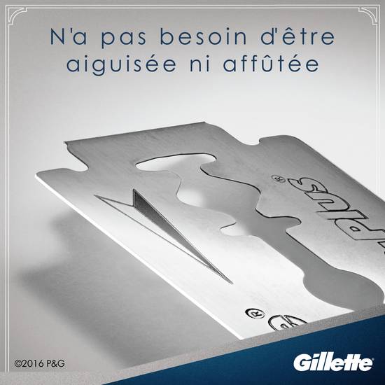 Gillette - Double edge platinum lame, (5 pièces)
