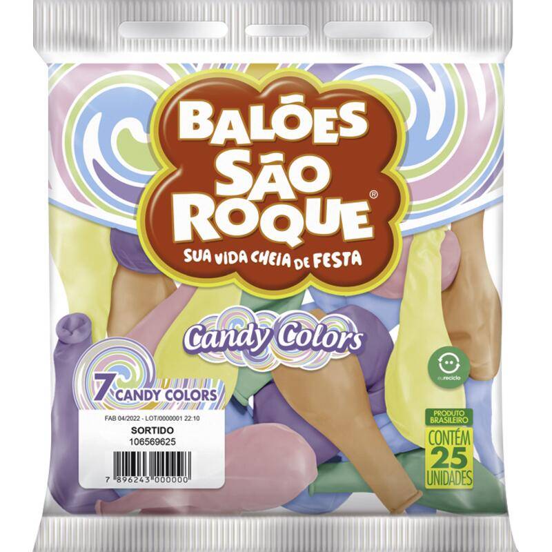 Balões são roque bola de sopro n°7 liso imperial rosa tutti frutti (50 unidades)