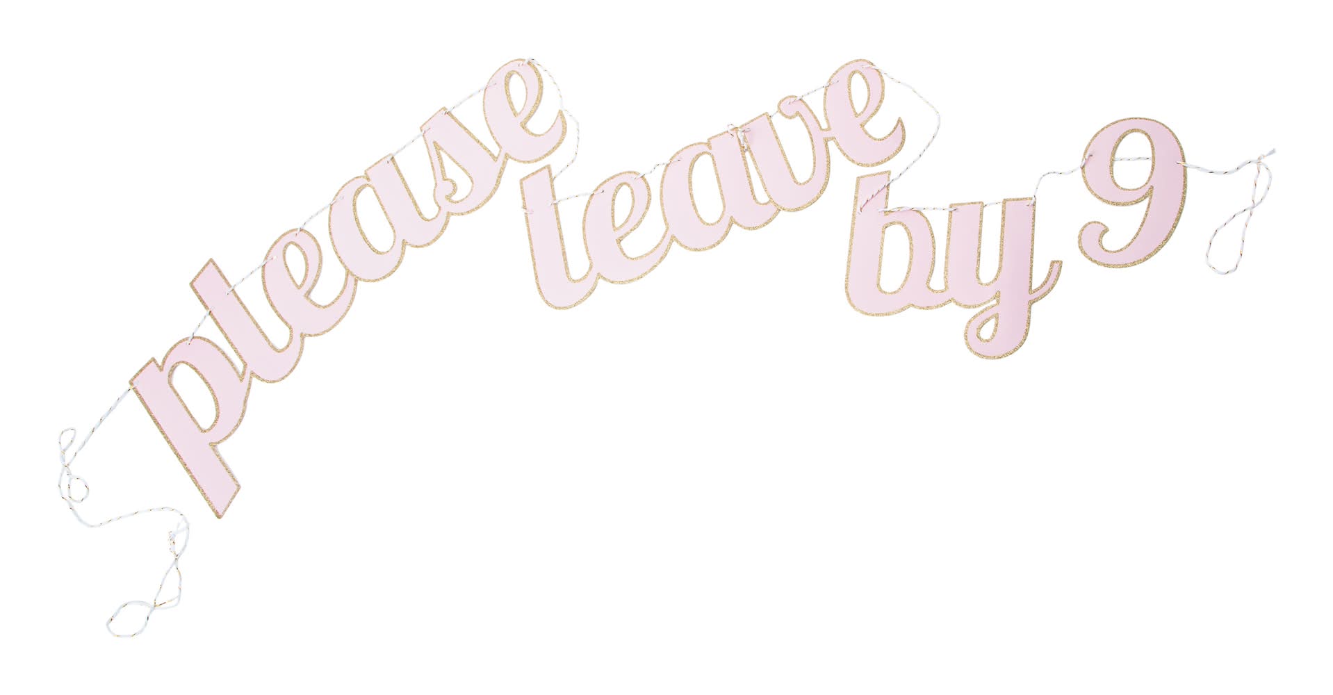 Please Leave By 9 Party Banner Please Leave By 9