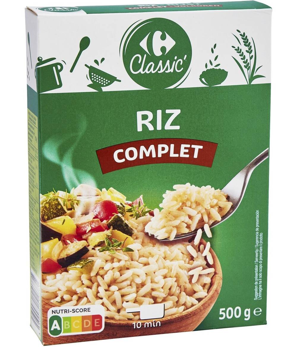 Carrefour - Riz long grain complet (500g)