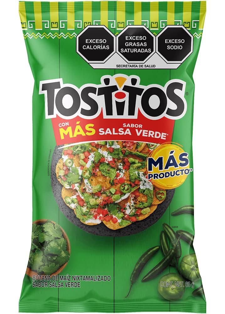 Tostitos · Totopos de maíz nixtamalizado, salsa verde (70 g)