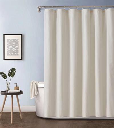 Real Living Embossed Microfiber Shower Curtain (70.0" x 72.0"/ivory)
