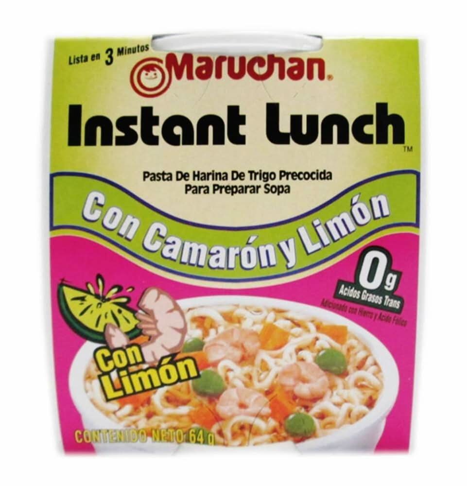 Maruchan · Instant lunch pasta precocida, camarón-limón (64 g)