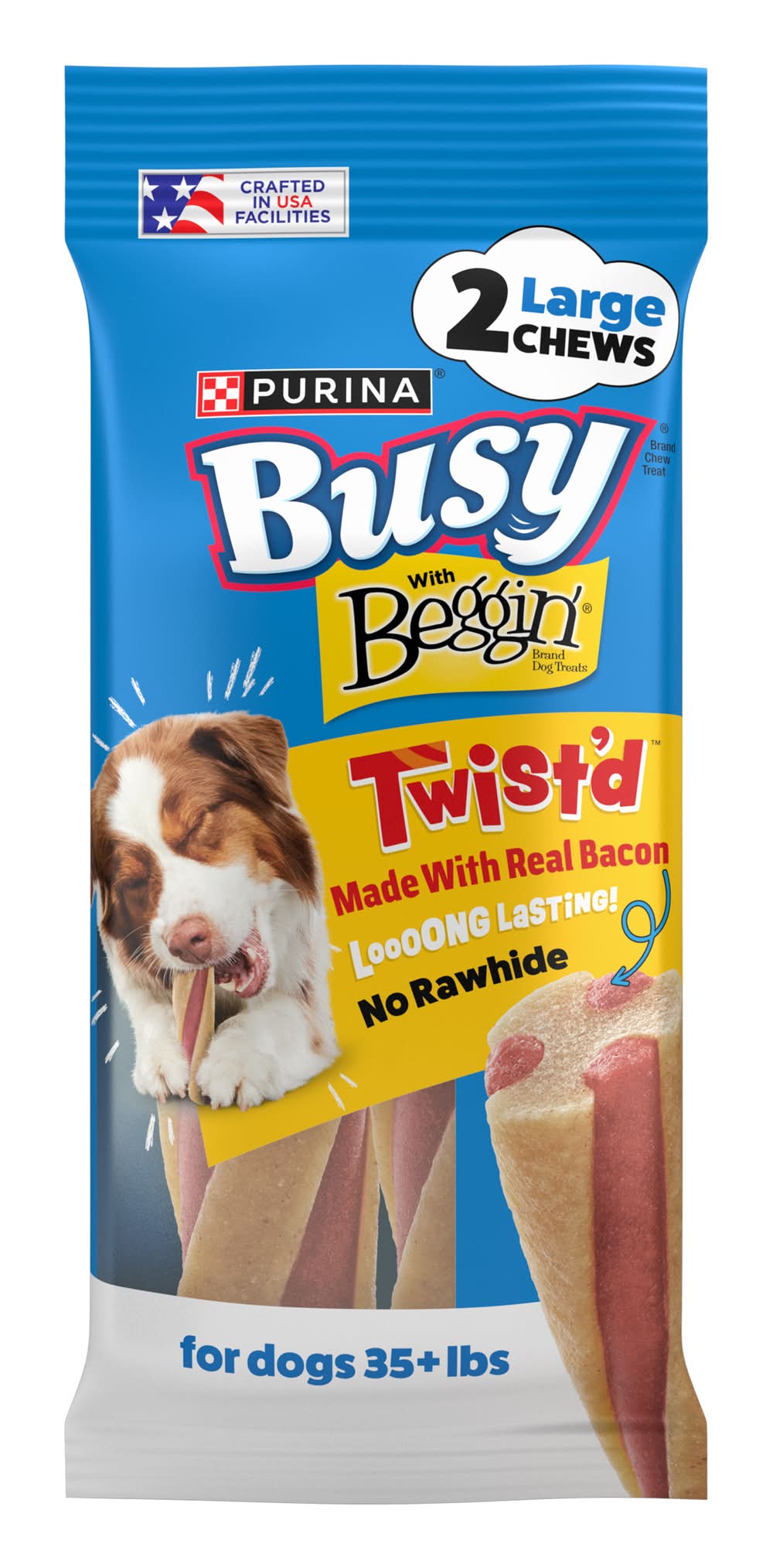 Purina Beggin' Small & Medium Breed Dog Twisted Treats (7 oz, 2 ct)