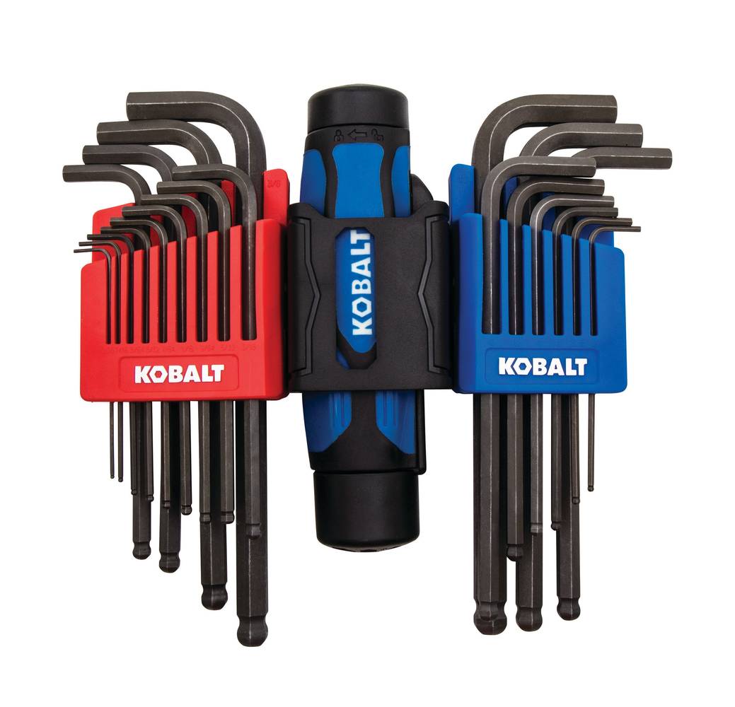 Kobalt Assorted Standard (SAE) and Metric Combination 22-Pieces Ball End Hex Key Set | KHK01