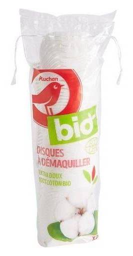 Auchan bio cotons disques à démaquiller 70 cotons