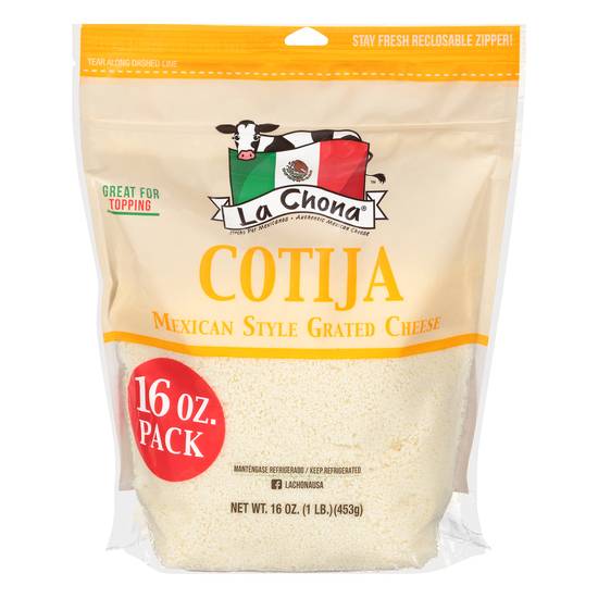 La Chona Cotija Mexican Style Grated Cheese