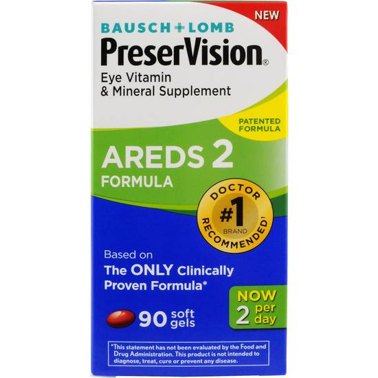 PreserVision Areds 2 Forumla Eye Vitamin & Mineral Supplement Soft-Gels, 90 CT