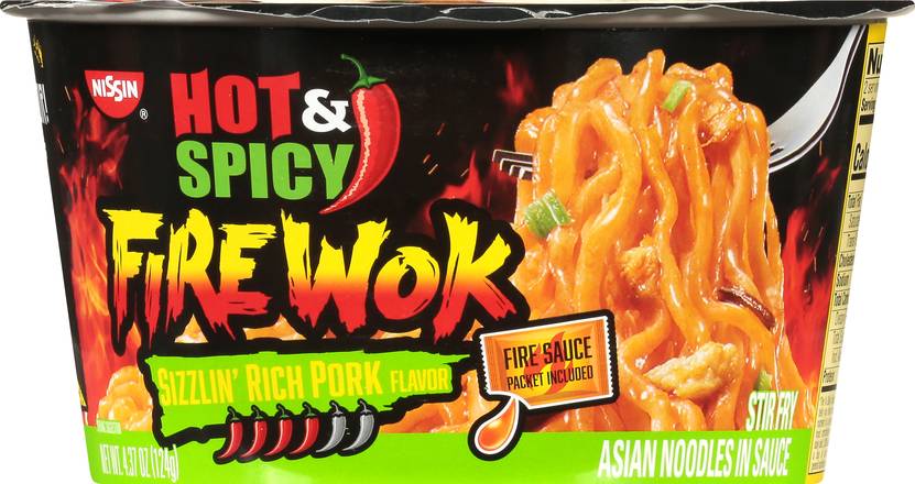 Nissin Hot & Spicy Fire Wok Rich Pork Noodles