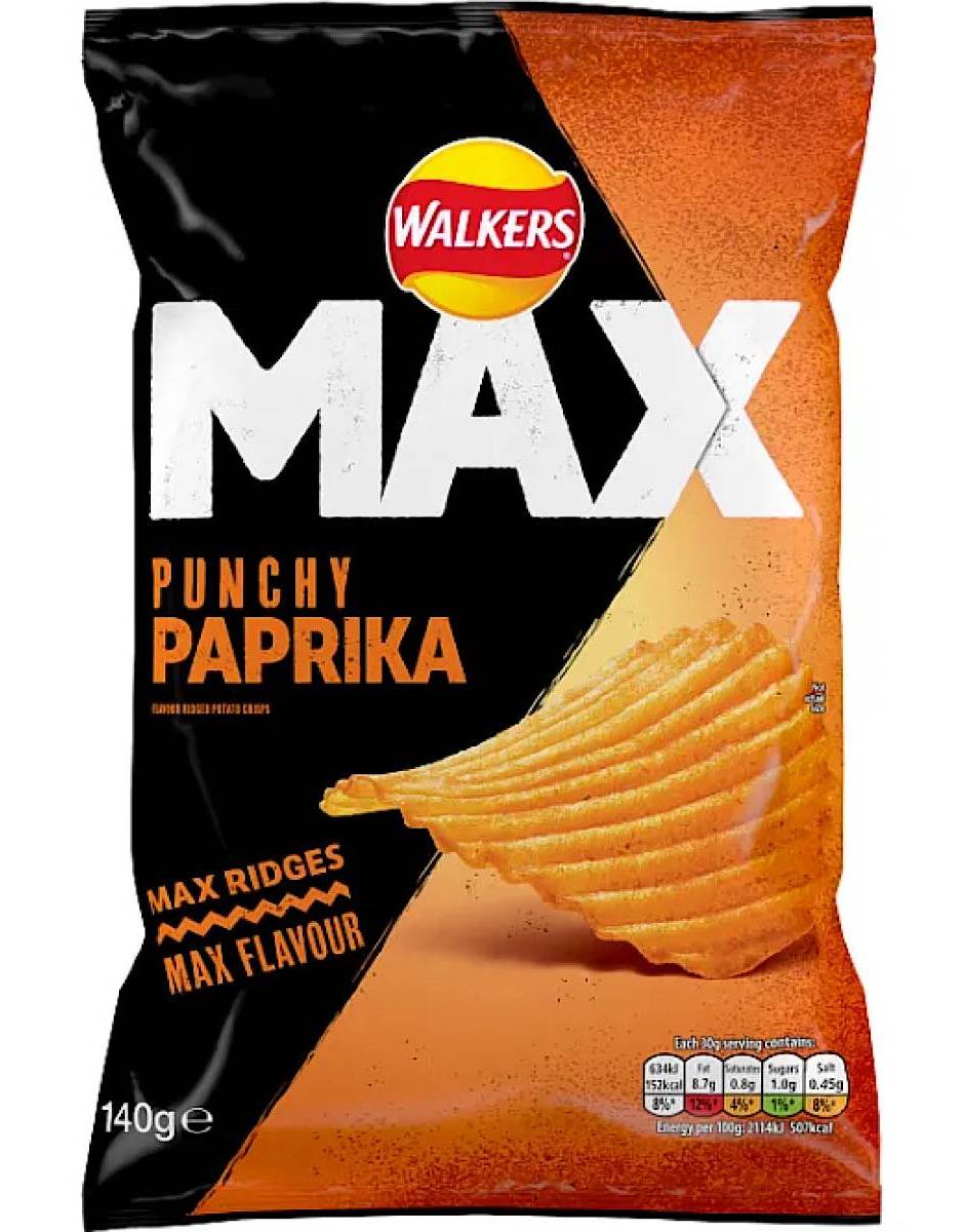 Walkers MAX Punchy Paprika 70g