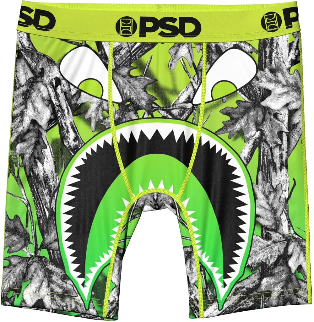 PSD Underwear Boys' Warface Neon Country Boxer Briefs (Multi, L)