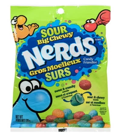 Nerds Sour Big Chewy Candy Bag, Sweet & Crunchy (170 g)