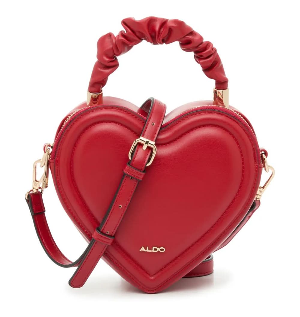 Aldo Javaberel Heart Satchel (Red One Size)