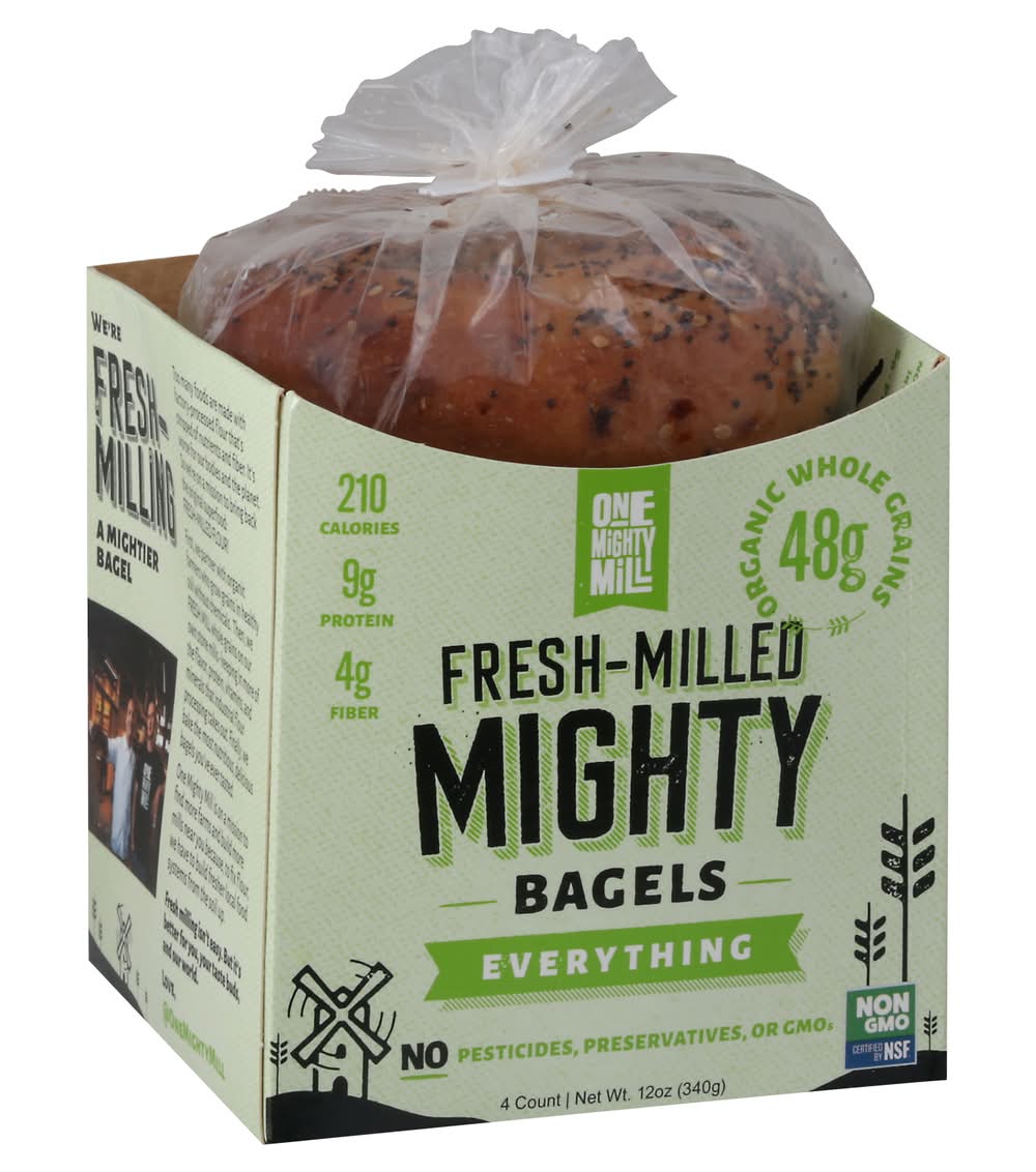 One Mighty Mill Everything Fresh Milled Mighty Bagels (12 oz)