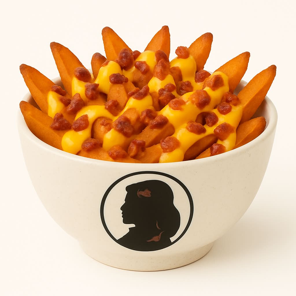 Frite patate douce Cheddar Bacon