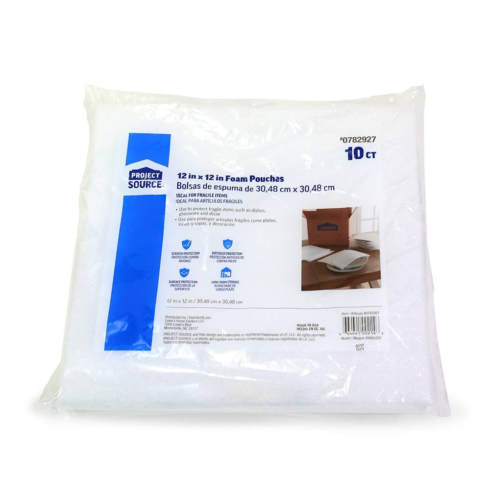 Project Source 10-Pack 12-in x 12-in Foam Pouches | 4060201