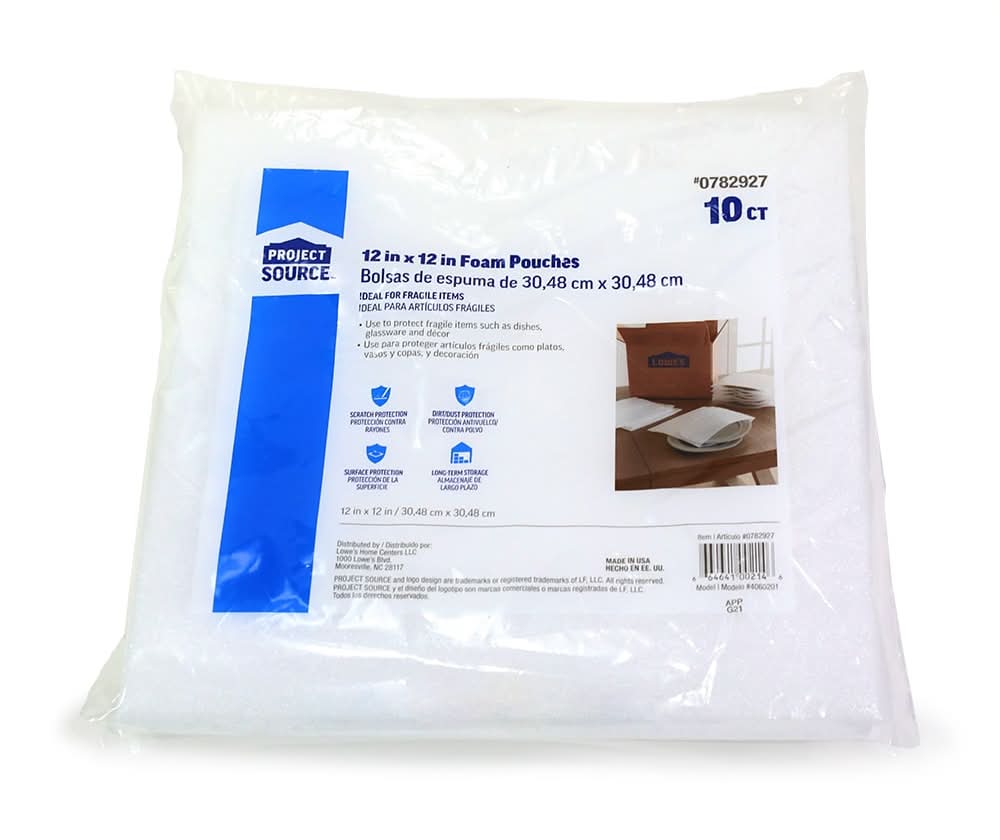 Project Source 10 -Pack 12-in x 12-in Foam pouches