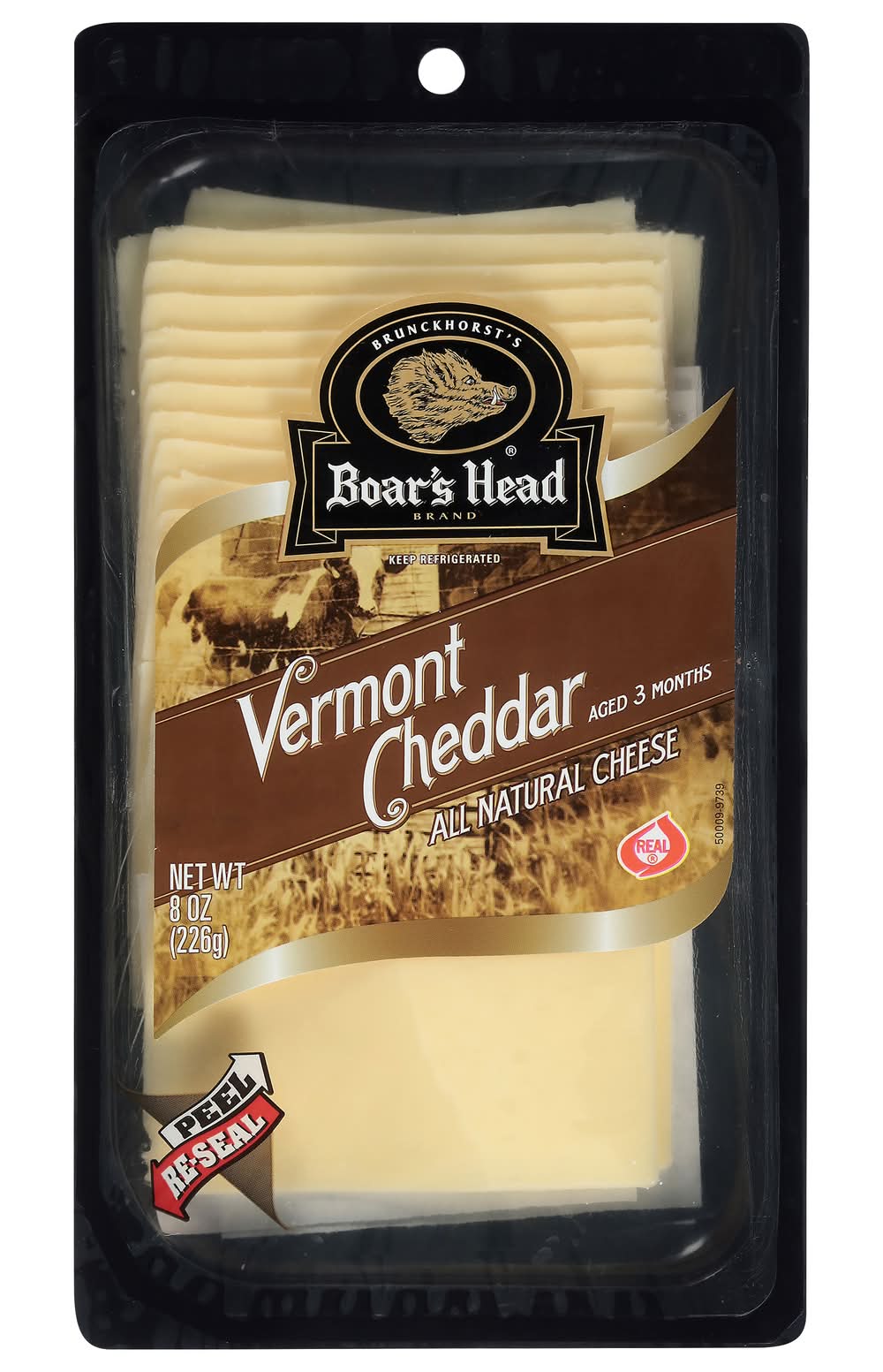 Boar's Head Vermont Cheddar Cheese Slices Aged 3 Months (8 oz)