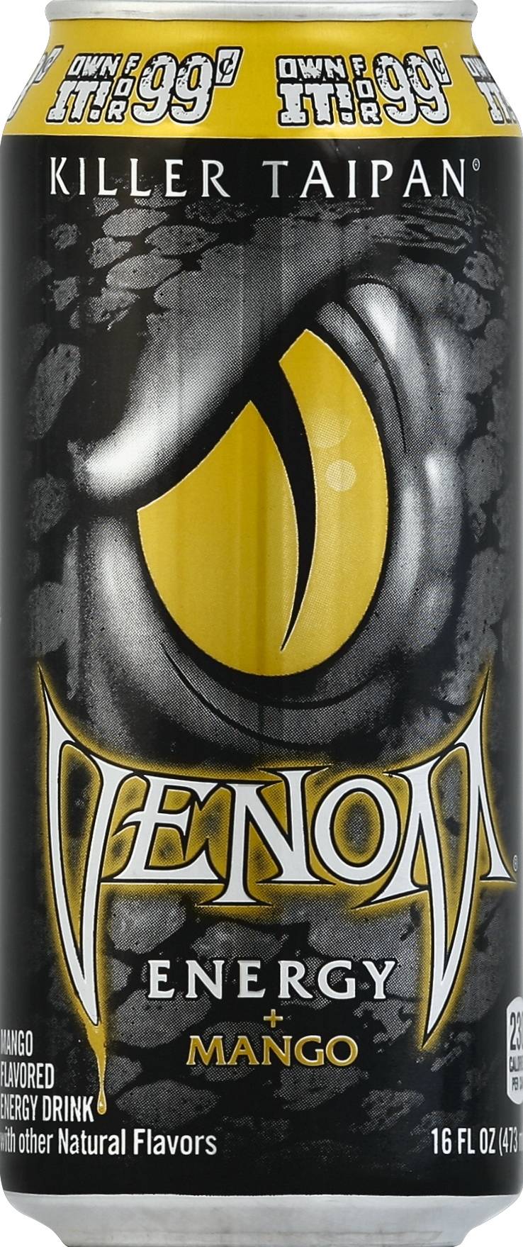 Venom Killer Taipan Energy and Mango Drink (16 fl oz)