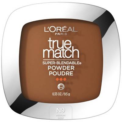 L'Oréal Paris True Match Powder, N9 Natural Medium Deep (0.33 oz)