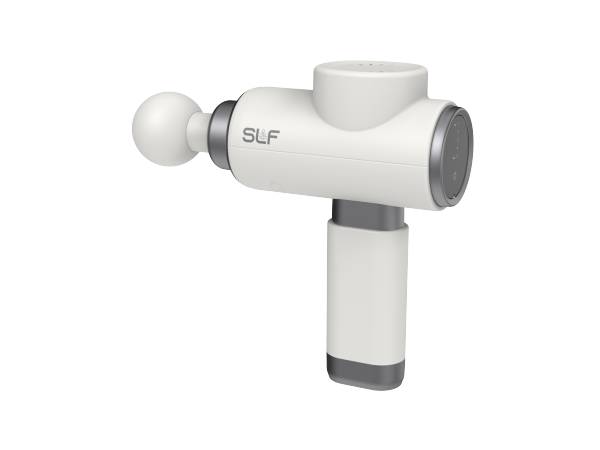 Tzumi SLF Mini Percussion Massager Portable Rechargeable Muscle Massage Gun (White)