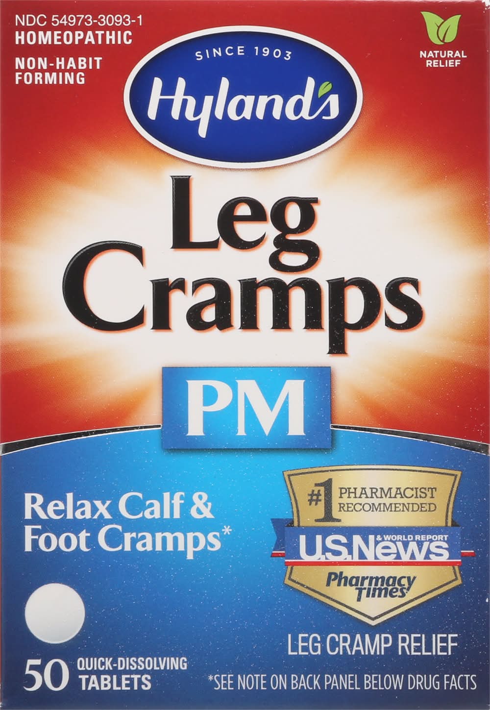 Hyland's Pm Leg Cramp Relief Quick-Dissolving Tablets (50 g, 50 ct)