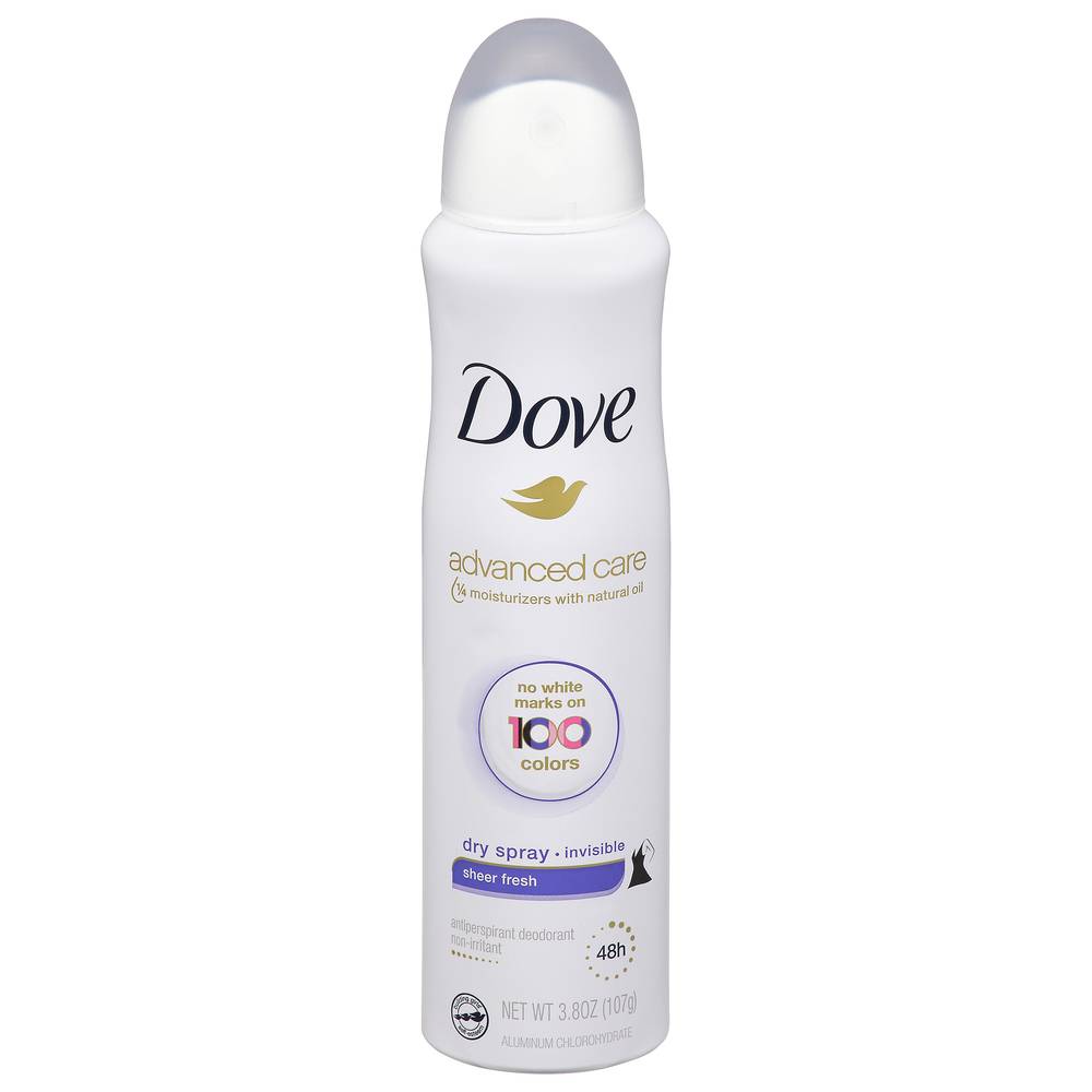 Dove Advanced Care Dry Spray Invisible Sheer Fresh Antiperspirant Deodorant (3.8 oz)