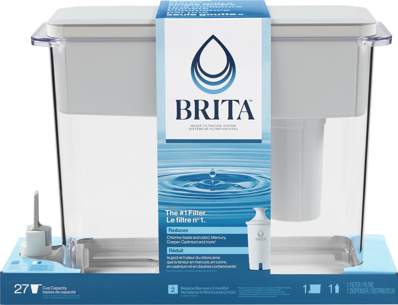 Brita 18 Cup Gray Ultramax Water Filter Dispenser (3.07 lbs)