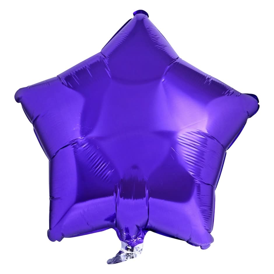 CTI Industries Star-Shaped Foil Balloon, 18 in, Purple