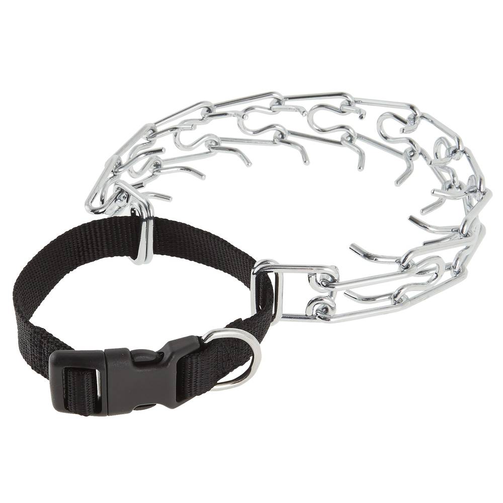 Top Paw® Buckle Prong Training Dog Collar (Color: Black, Size: Medium/Large)