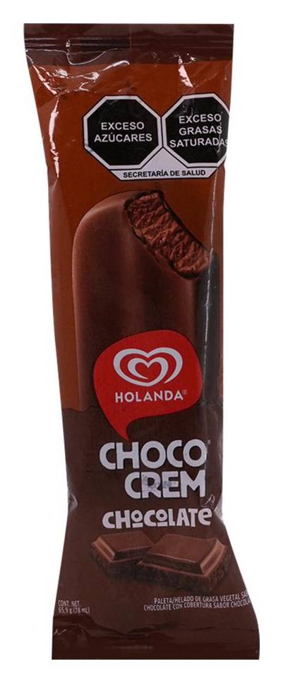 Holanda · Paleta choco crem, chocolate (78 ml)