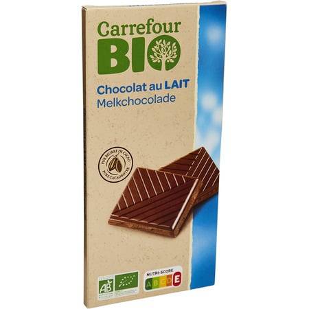 FID - Chocolat au lait CARREFOUR BIO - la tablette de 100g
