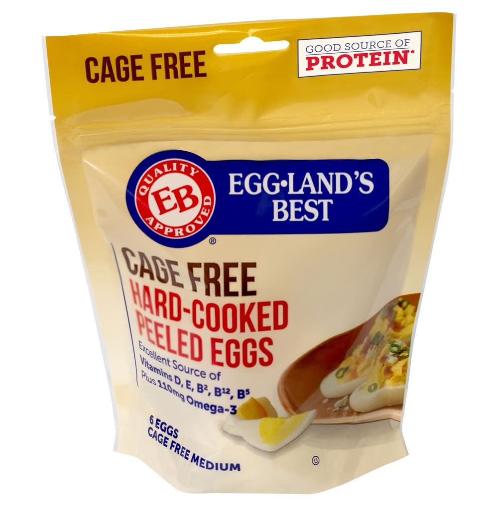 Eggland's Best Cage Free Hard-Cooked Peeled Eggs (9.3 oz, 6 ct)