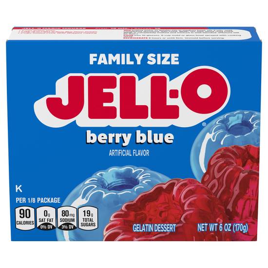 Jell-O Berry Blue Flavor Gelatin Dessert