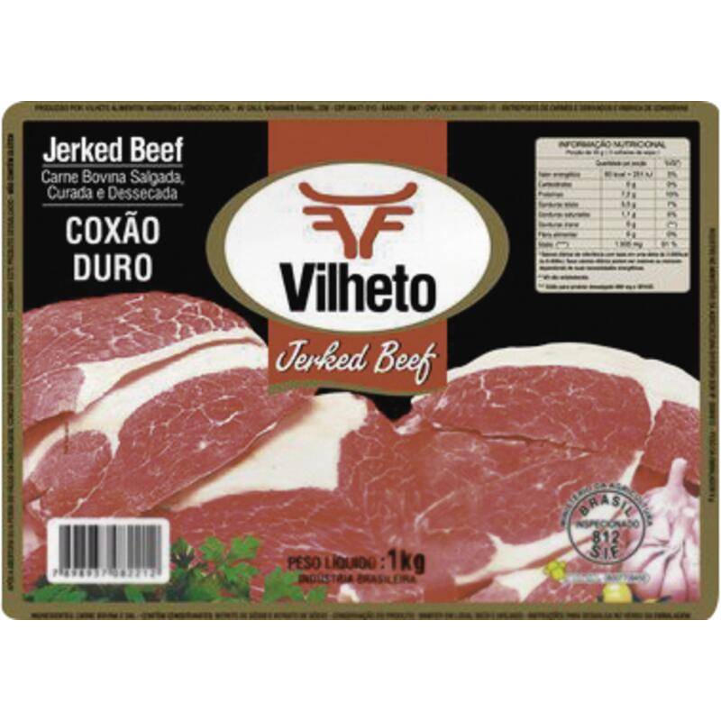 Vilheto jerked beef coxão duro (1kg)