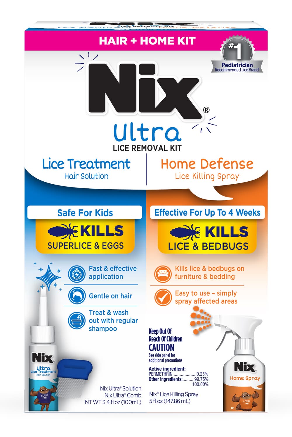 Nix Ulta Lice Removal Kit (8 fl oz, 3 ct)