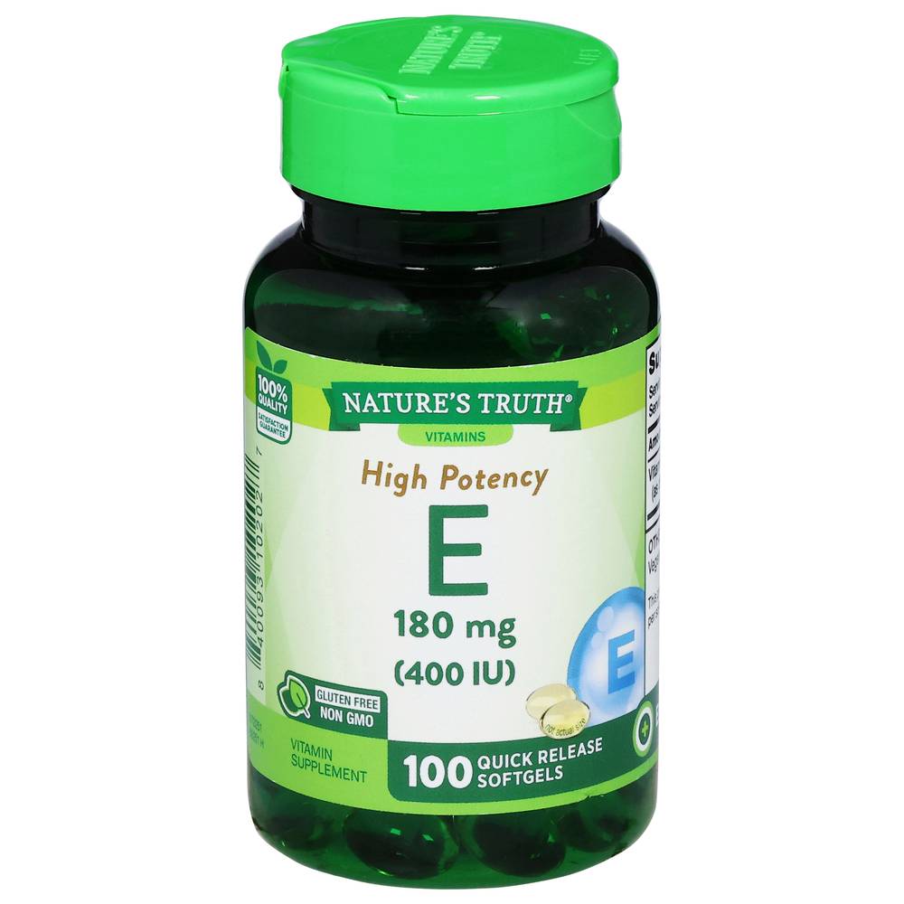 Nature's Truth High Potency Vitamin E 400 Iu Softgels (100 ct)