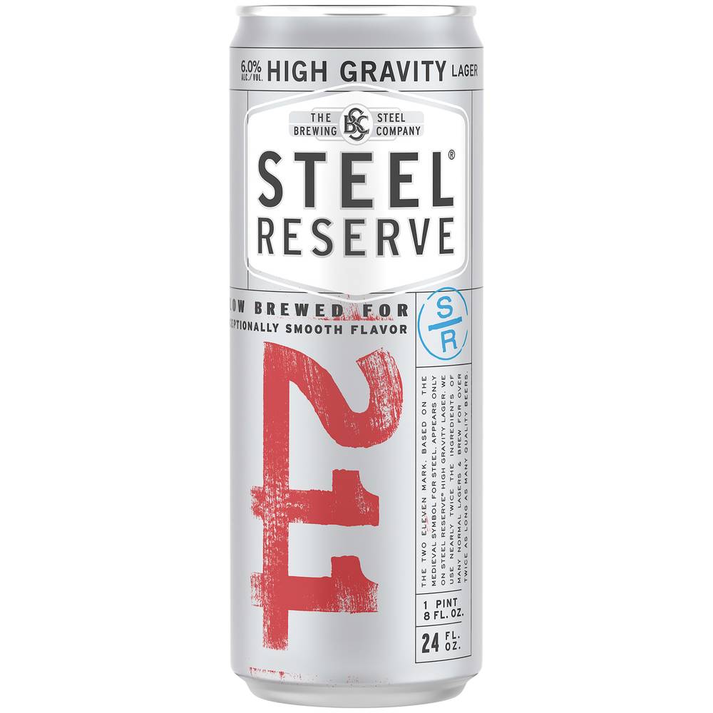 Steel Reserve High Gravity Lager Beer (24 fl oz)
