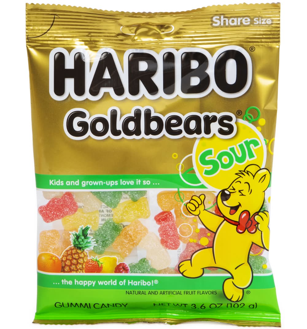 Haribo® Sour Gold-Bears® Gummi Candy 3.6oz Bag