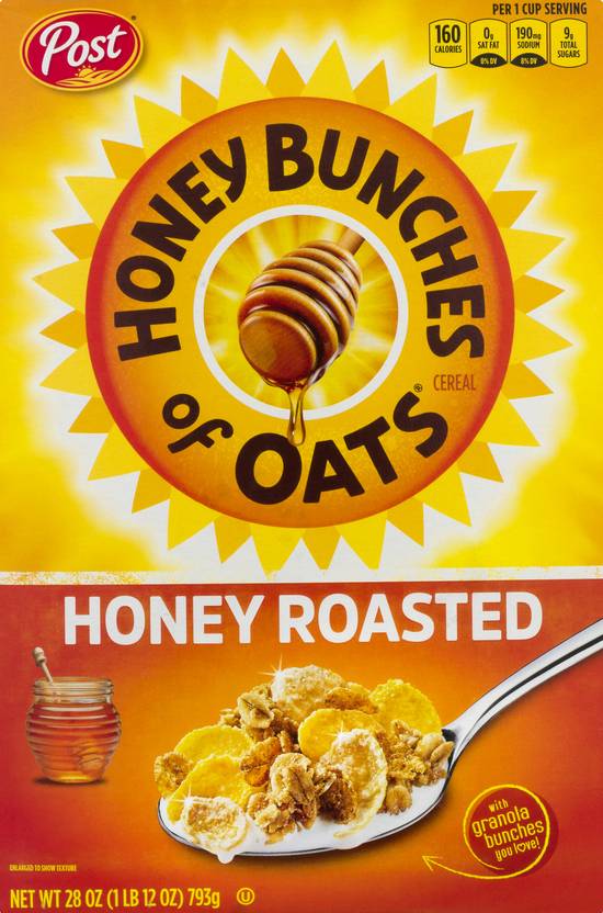 Honey Bunches Of Oats Honey Roasted Cereal