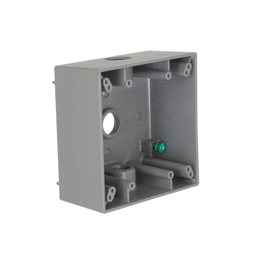 Hubbell Bell 2-Gang Aluminum Weatherproof New Work/Old Work Square Electrical Box | 5333-0