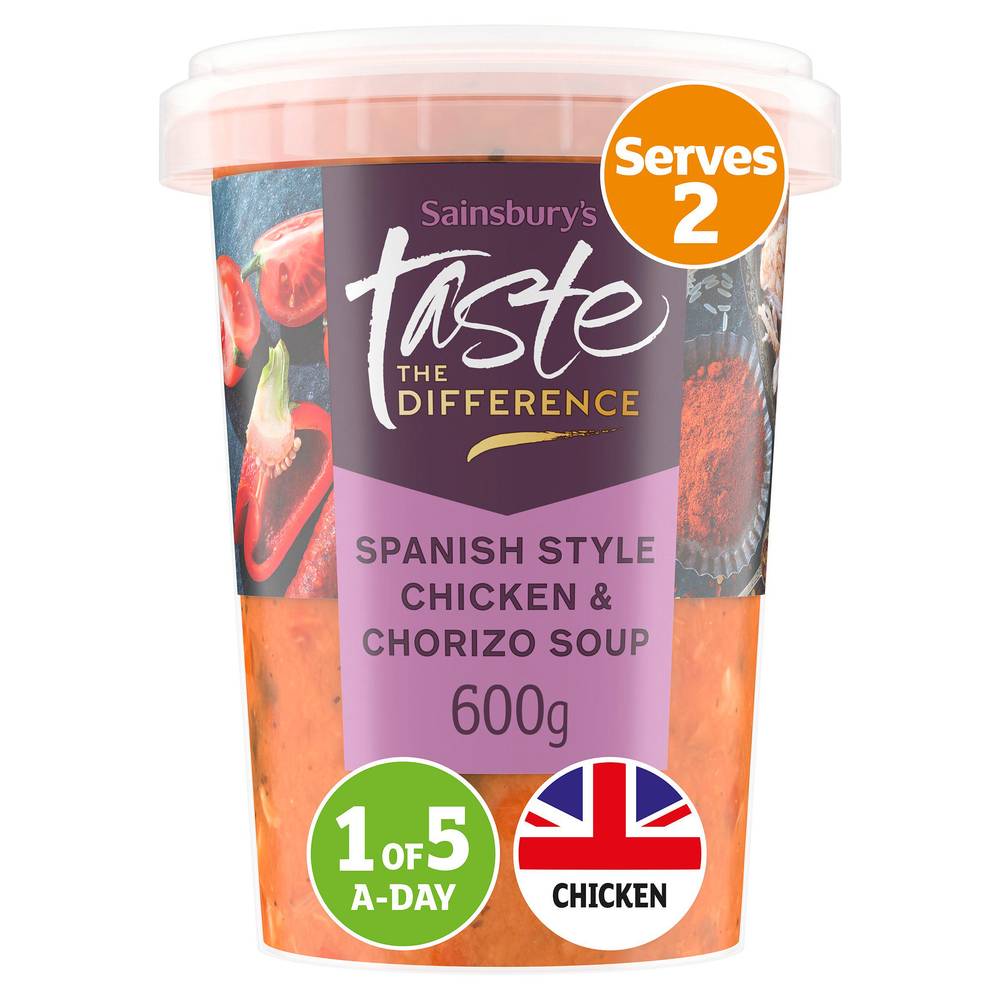 Sainsbury's Chicken & Chorizo Soup Limited Edition, Taste the Difference 600g