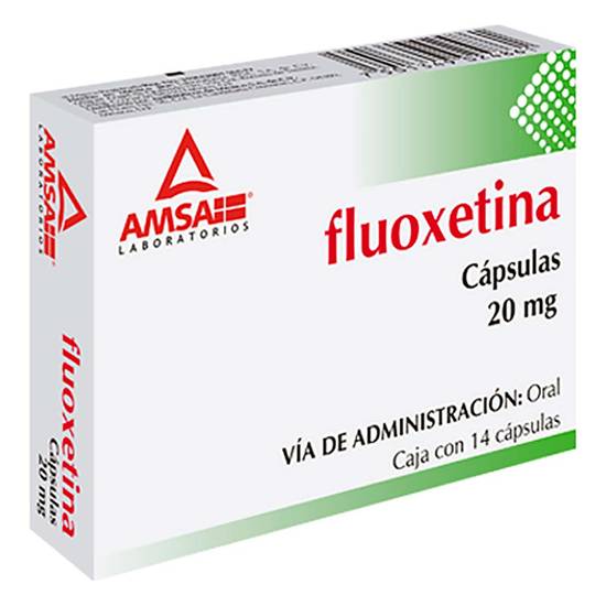 Amsa fluoxetina cápsulas 20 mg (14 piezas)