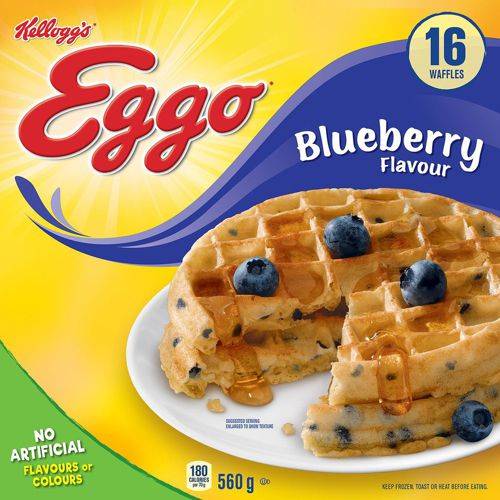 Eggo gaufres eggo, saveur bleuet (16 unités, 560 g) - blueberry flavour waffles (16 units)