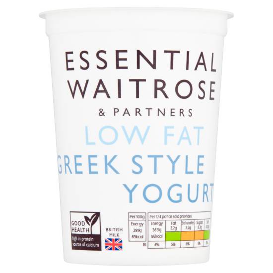 Essential Waitrose & Partners Low Fat Greek Style Yogurt