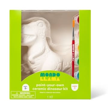 Mondo Llama Paint-Your-Own Ceramic Dinosaur Craft Kit 8+
