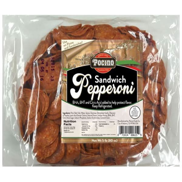Pocino Sliced Sandwich Pepperoni (80 oz)