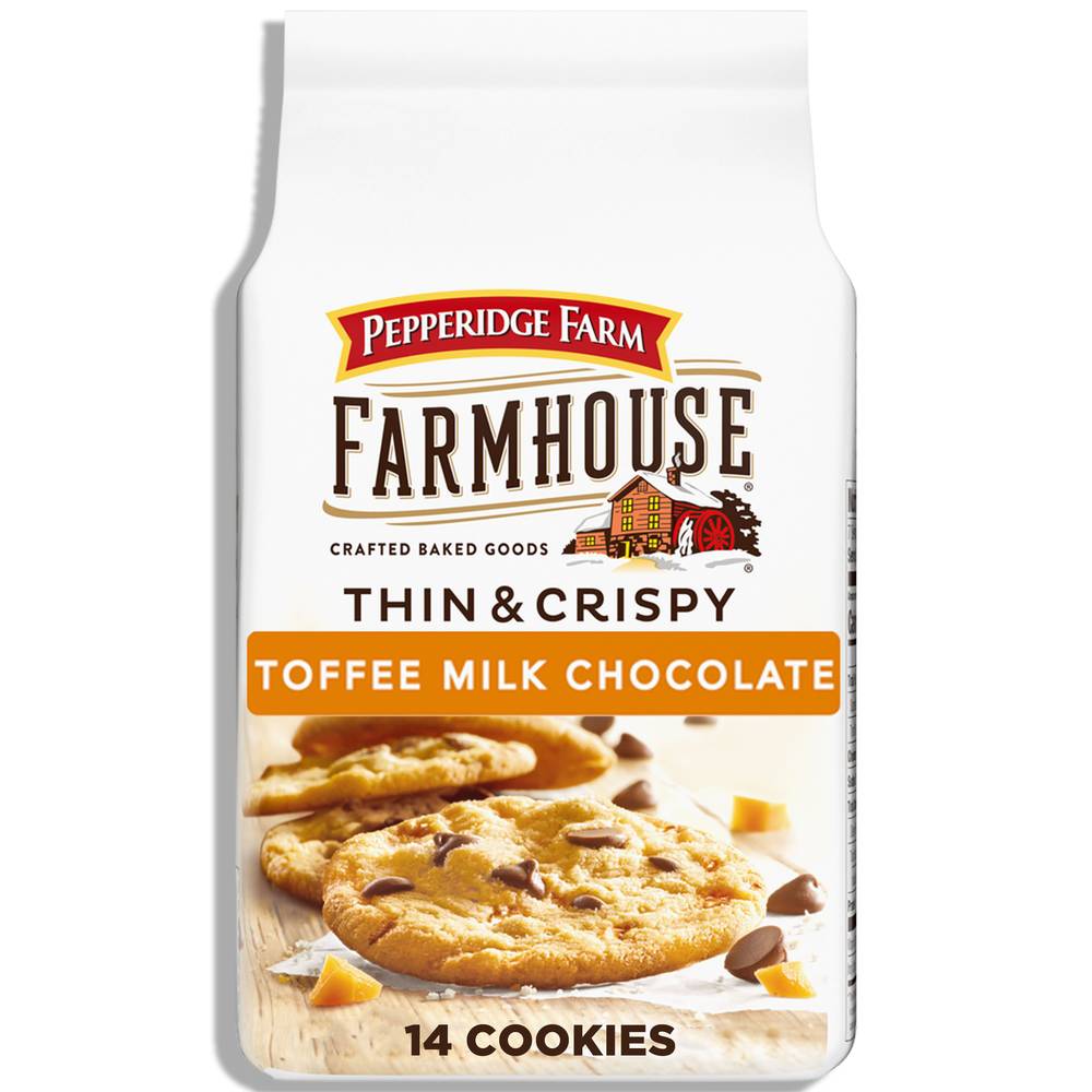 Pepperidge Farm Farmhouse Thin & Crispy Toffee Milk Chocolate Cookies